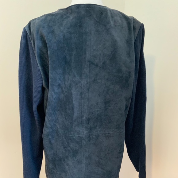 Linea by Louis dell olio blue leather jacket - Picture 3 of 5